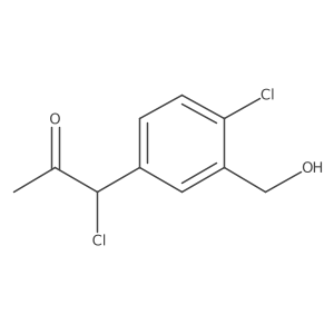 1-Chloro-1-(4-chloro-3-(hydroxymethyl)phenyl)propan-2-one Structure