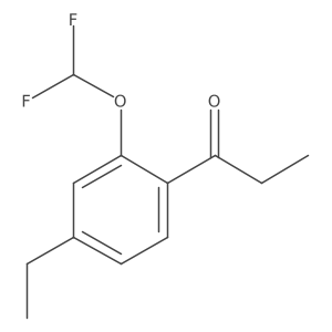 1-(2-(Difluoromethoxy)-4-ethylphenyl)propan-1-one结构式