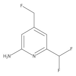 6-(Difluoromethyl)-4-(fluoromethyl)pyridin-2-amine Structure