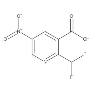 2-(Difluoromethyl)-5-nitropyridine-3-carboxylic acid结构式