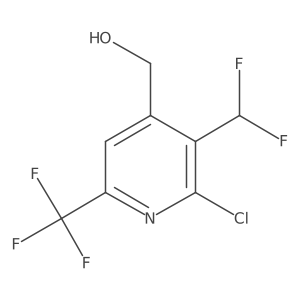 (2-Chloro-3-(difluoromethyl)-6-(trifluoromethyl)pyridin-4-yl)methanol结构式