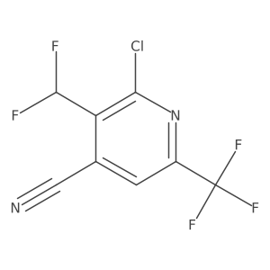 2-Chloro-3-(difluoromethyl)-6-(trifluoromethyl)isonicotinonitrile结构式