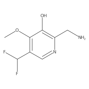 2-(Aminomethyl)-5-(difluoromethyl)-3-hydroxy-4-methoxypyridine Structure