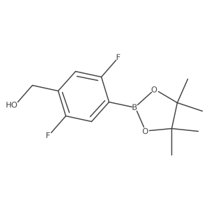 (2,5-Difluoro-4-(4,4,5,5-tetramethyl-1,3,2-dioxaborolan-2-yl)phenyl)methanol结构式