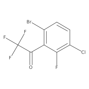 1-(6-Bromo-3-chloro-2-fluorophenyl)-2,2,2-trifluoroethanone Structure