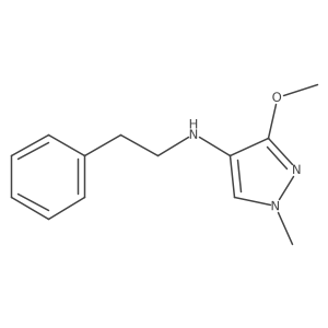 3-methoxy-1-methyl-N-(2-phenylethyl)-1H-pyrazol-4-amine结构式