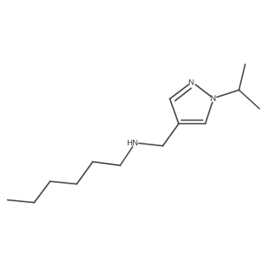 hexyl({[1-(propan-2-yl)-1H-pyrazol-4-yl]methyl})amine Structure