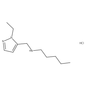 N-((1-Ethyl-1H-pyrazol-5-yl)methyl)pentan-1-amine hydrochloride结构式
