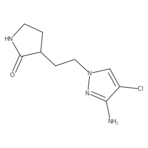3-[2-(3-amino-4-chloro-1H-pyrazol-1-yl)ethyl]pyrrolidin-2-one结构式