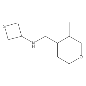 N-((3-Methyltetrahydro-2H-pyran-4-yl)methyl)thietan-3-amine Structure