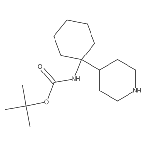 tert-butyl N-[1-(piperidin-4-yl)cyclohexyl]carbamate结构式