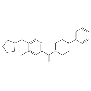 (5-Chloro-6-((tetrahydrofuran-3-yl)oxy)pyridin-3-yl)(4-(pyridin-2-yl)piperazin-1-yl)methanone结构式