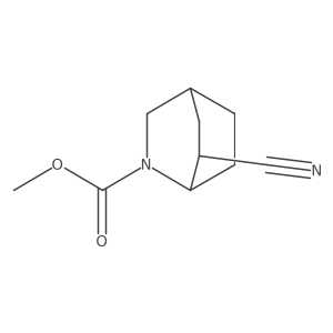 Methyl 6-cyano-2-azabicyclo[2.2.2]octane-2-carboxylate结构式