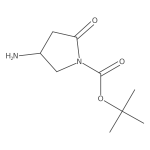 (S)-tert-butyl4-amino-2-oxopyrrolidine-1-carboxylate结构式