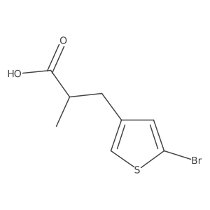 3-(5-Bromothiophen-3-yl)-2-methylpropanoic acid结构式