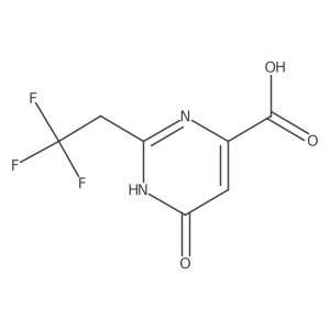 6-Oxo-2-(2,2,2-trifluoroethyl)-1,6-dihydropyrimidine-4-carboxylic acid结构式