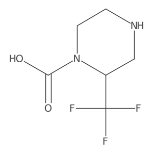 2-(Trifluoromethyl)piperazine-1-carboxylic acid结构式