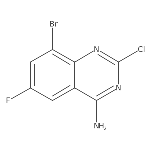 8-Bromo-2-chloro-6-fluoroquinazolin-4-amine结构式