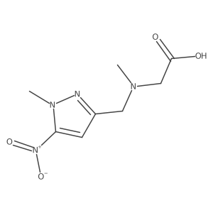 n-Methyl-n-[(1-methyl-5-nitro-1h-pyrazol-3-yl)methyl]glycine Structure