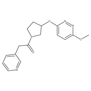 1-(3-((6-Methoxypyridazin-3-yl)oxy)pyrrolidin-1-yl)-2-(pyridin-3-yl)ethanone Structure