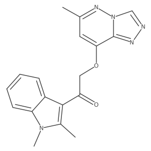 1-(1,2-dimethyl-1H-indol-3-yl)-2-((6-methyl-[1,2,4]triazolo[4,3-b]pyridazin-8-yl)oxy)ethanone结构式