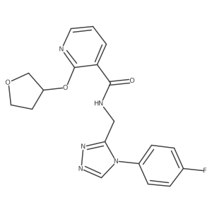 N-((4-(4-fluorophenyl)-4H-1,2,4-triazol-3-yl)methyl)-2-((tetrahydrofuran-3-yl)oxy)nicotinamide Structure