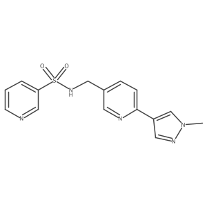 N-((6-(1-methyl-1H-pyrazol-4-yl)pyridin-3-yl)methyl)pyridine-3-sulfonamide结构式