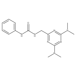 1-((4,6-Bis(dimethylamino)-1,3,5-triazin-2-yl)methyl)-3-phenylurea Structure