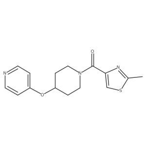 (2-Methylthiazol-4-yl)(4-(pyridin-4-yloxy)piperidin-1-yl)methanone Structure