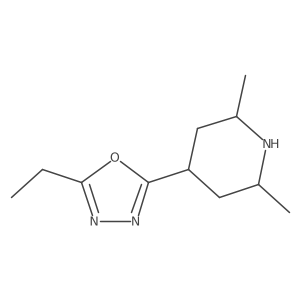 4-(5-Ethyl-1,3,4-oxadiazol-2-yl)-2,6-dimethylpiperidine Structure