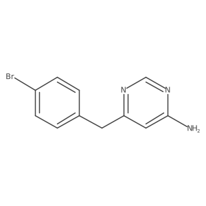 6-[(4-Bromophenyl)methyl]pyrimidin-4-amine Structure