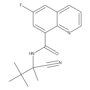 N-(1-cyano-1,2,2-trimethylpropyl)-6-fluoroquinoline-8-carboxamide Structure