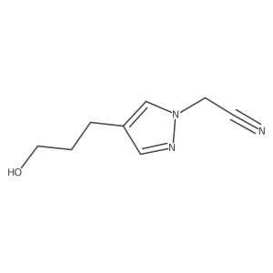 2-[4-(3-hydroxypropyl)-1H-pyrazol-1-yl]acetonitrile结构式