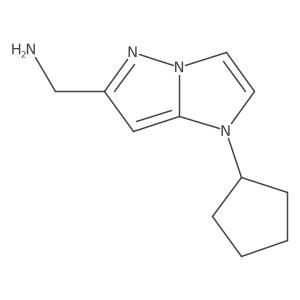 (1-cyclopentylimidazo[1,2-b]pyrazol-6-yl)methanamine Structure