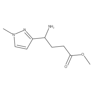 methyl 4-amino-4-(1-methyl-1H-pyrazol-3-yl)butanoate结构式