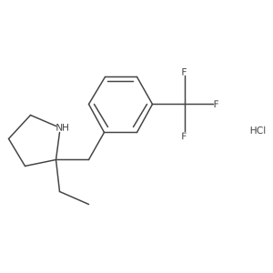 2-Ethyl-2-(3-(trifluoromethyl)benzyl)pyrrolidine hydrochloride Structure