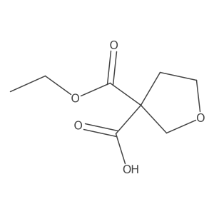 3-(Ethoxycarbonyl)oxolane-3-carboxylic acid结构式