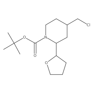 Tert-butyl 4-(chloromethyl)-2-(oxolan-2-yl)piperidine-1-carboxylate Structure