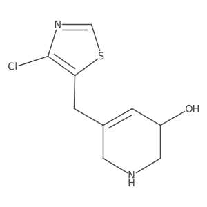 5-[(4-Chloro-1,3-thiazol-5-yl)methyl]-1,2,3,6-tetrahydropyridin-3-ol结构式