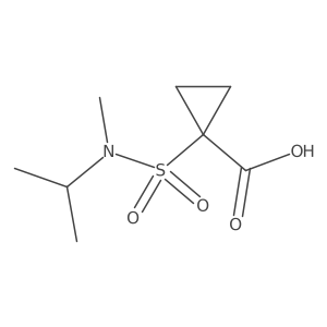 1-[Methyl(propan-2-yl)sulfamoyl]cyclopropane-1-carboxylic acid结构式