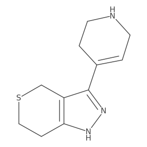 4-{2H,4H,6H,7H-thiopyrano[4,3-c]pyrazol-3-yl}-1,2,3,6-tetrahydropyridine结构式