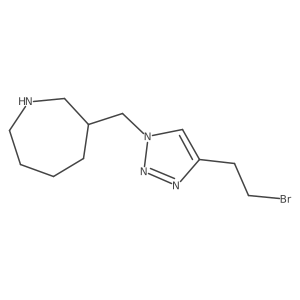 3-{[4-(2-bromoethyl)-1H-1,2,3-triazol-1-yl]methyl}azepane Structure