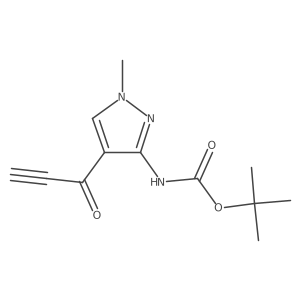 tert-butyl N-[1-methyl-4-(prop-2-ynoyl)-1H-pyrazol-3-yl]carbamate结构式
