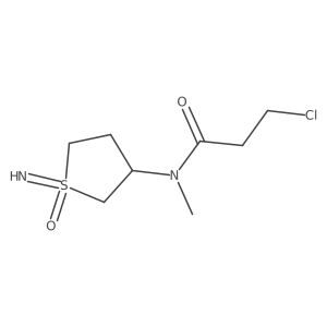 3-chloro-N-(1-imino-1-oxo-1lambda6-thiolan-3-yl)-N-methylpropanamide结构式