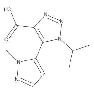 5-(1-methyl-1H-pyrazol-5-yl)-1-(propan-2-yl)-1H-1,2,3-triazole-4-carboxylic acid结构式