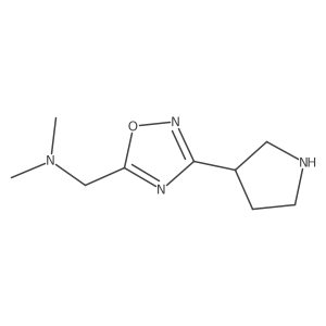 Dimethyl({[3-(pyrrolidin-3-yl)-1,2,4-oxadiazol-5-yl]methyl})amine结构式