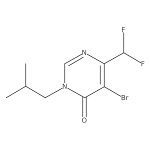 5-Bromo-6-(difluoromethyl)-3-(2-methylpropyl)-3,4-dihydropyrimidin-4-one结构式