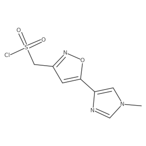 [5-(1-methyl-1H-imidazol-4-yl)-1,2-oxazol-3-yl]methanesulfonyl chloride Structure