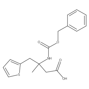 3-{[(Benzyloxy)carbonyl]amino}-3-methyl-4-(thiophen-2-yl)butanoic acid Structure