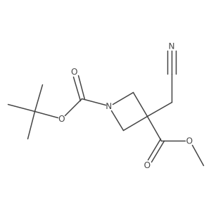 O1-Tert-butyl O3-methyl 3-(cyanomethyl)azetidine-1,3-dicarboxylate Structure
